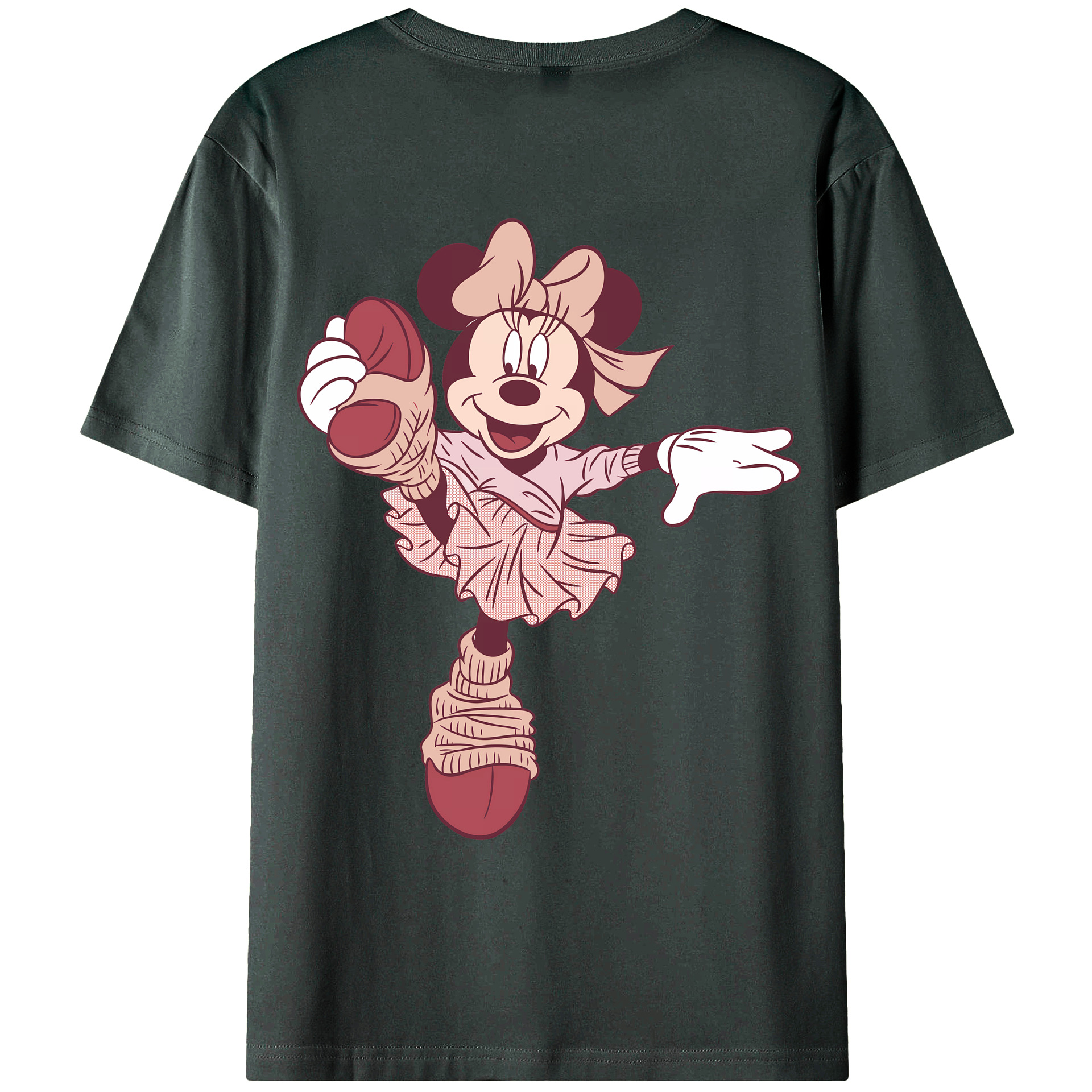 （画像用） ミッキーマウス Mickey Mouse 綿100％ メンズ半袖Tシャツ（バックプリント） 通気性